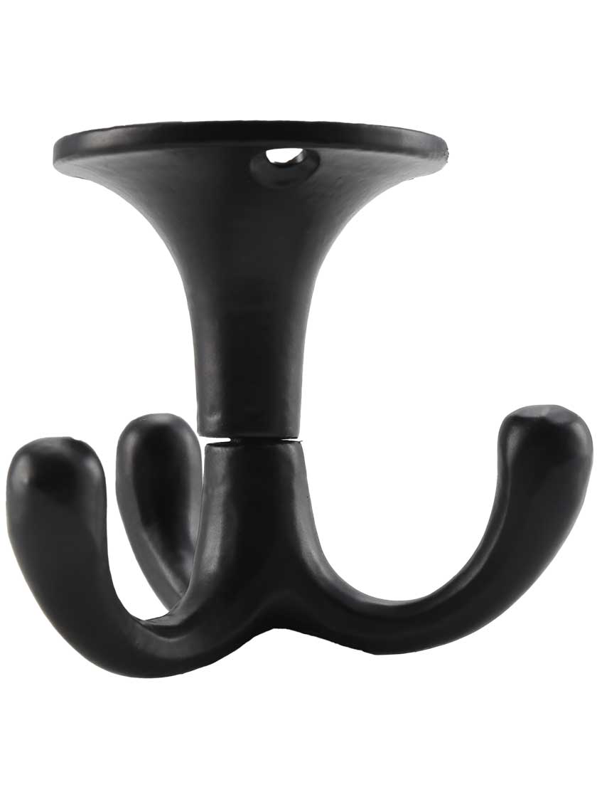 Plain CastIron Triple Wardrobe Swivel Hook House of Antique Hardware